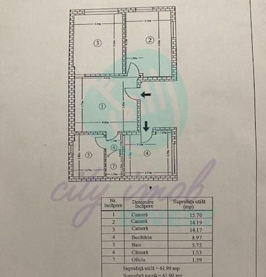 Apartament cu 3 camere semidecomandat, mobilat în Calea Călărașilor