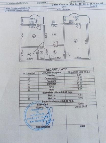 Apartament cu 2 camere decomandat în Vitan