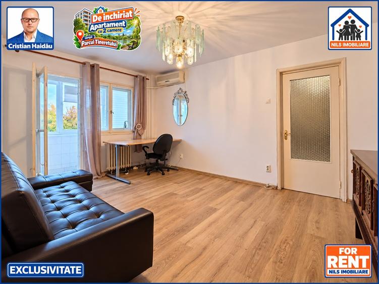 Apartament cu 2 camere semidecomandat în Tineretului