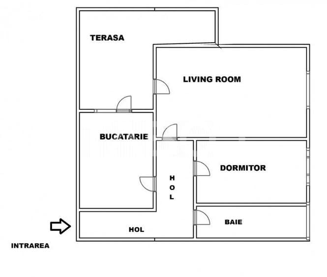 Apartament cu 2 camere decomandat în Est