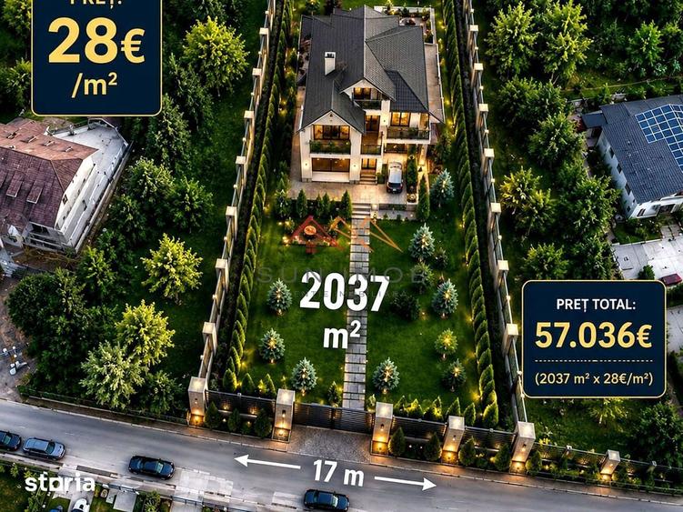 Teren de 2037 mp, în Poiana