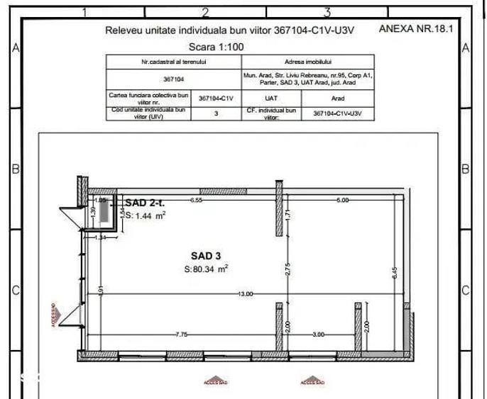 Spațiu comercial, de 83 mp, în Central