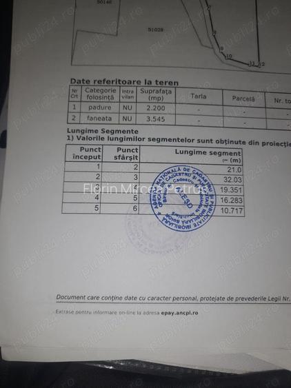 Vand pa?une cu padure ( extravilan)