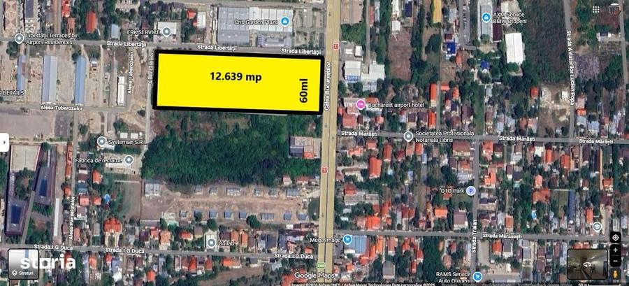 Teren de inchiriat 12.639 mp, deschidere la DN si Str. Libertatii - 1