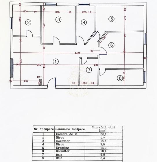 Apartament cu 5 camere semidecomandat în Decebal