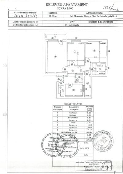 Apartament cu 3 camere decomandat, mobilat în Berceni