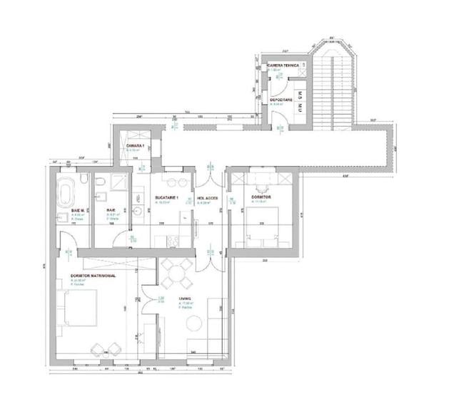Apartament cu 3 camere în Spitalul Județean