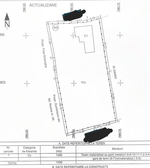 Teren Construcții intravilan de 1500 mp, în Palazu Mare