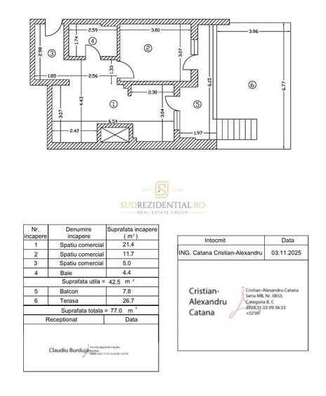 Spațiu comercial, de 42.5 mp, în Central