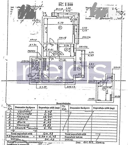 Apartament cu 2 camere semidecomandat, mobilat în Amzei