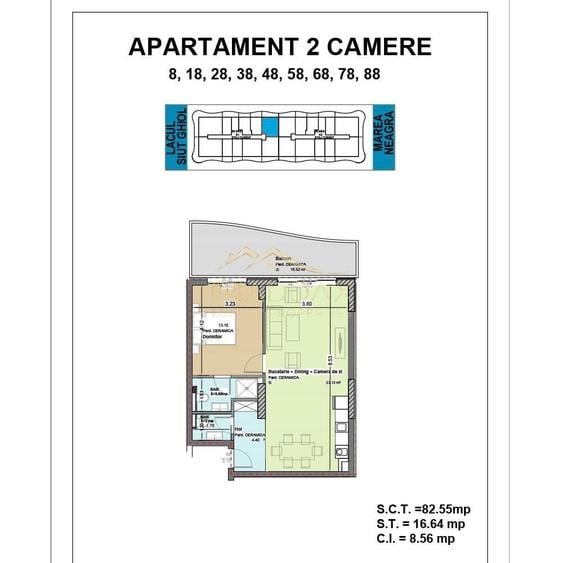 Apartament de vanzare 2 camere + 2 bai I Mamaia Nord I Malul Marii Negre - 20