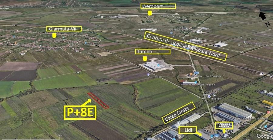 Teren de 4000 mp, în Ghiroda