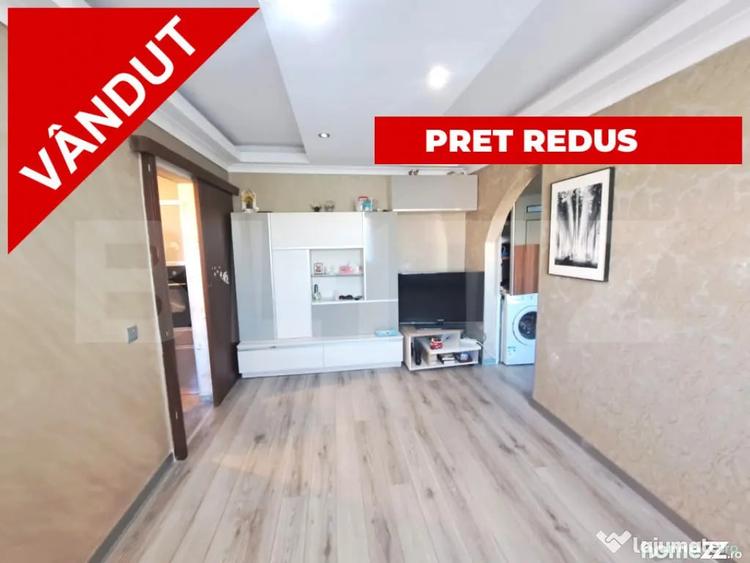 Apartament cu 3 camere semidecomandat în Florilor