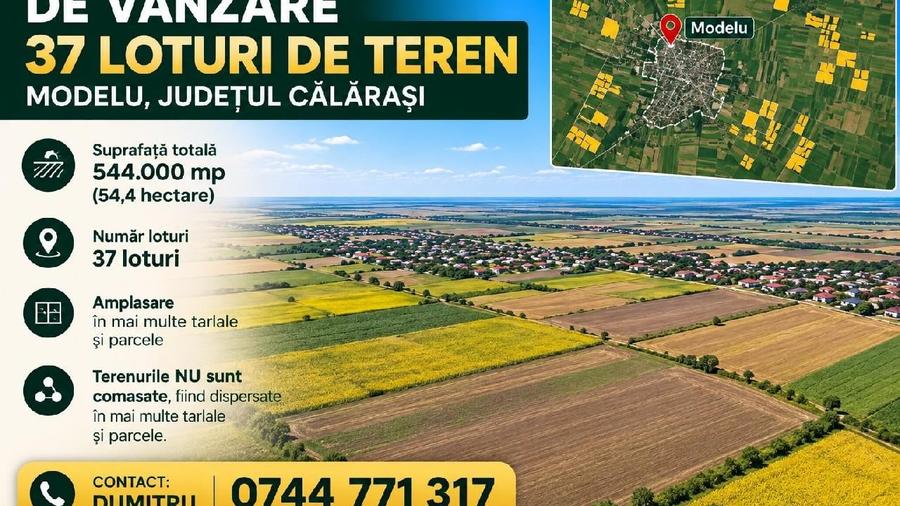 Teren agricol extravilan de 544000 mp, în Modelu