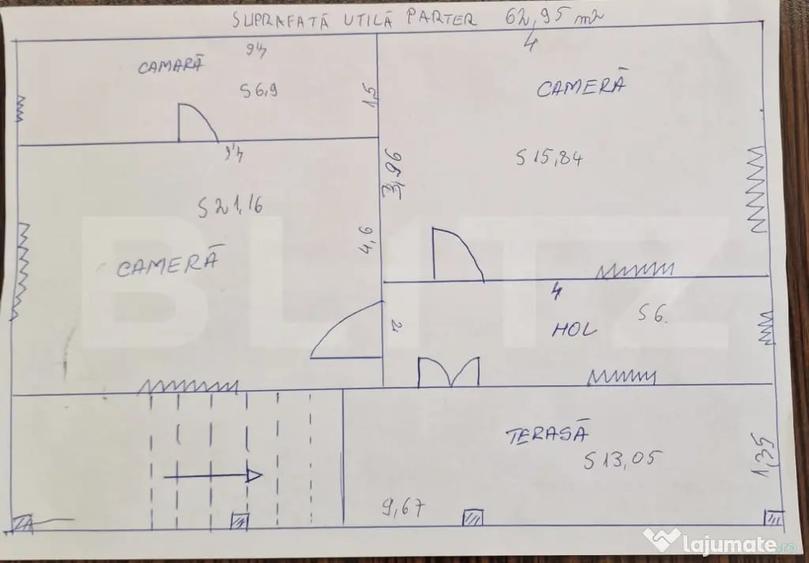 Casă cu 4 camere cu Teren 1360 Mp în Iris