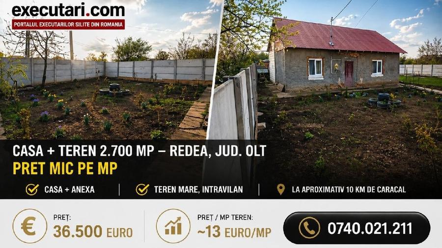 Casă individuală cu 3 camere cu Teren 2700 Mp în Redea