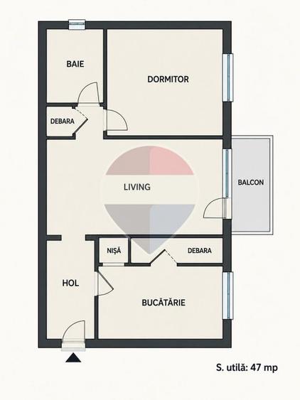Apartament cu 2 camere în Central