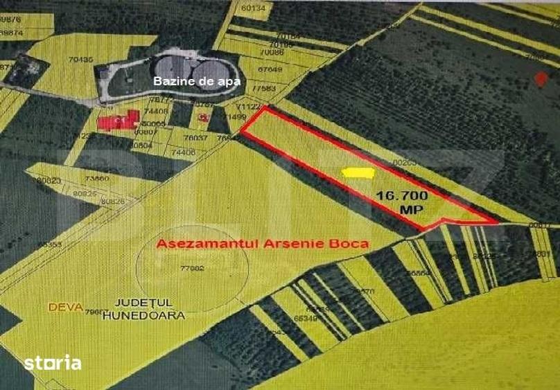 Teren de 16700 mp, în 700