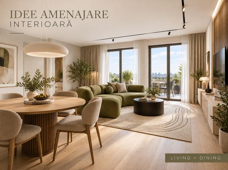 Apartament cu 3 camere decomandat în Popești-Leordeni
