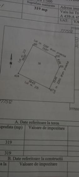 Teren intravilan de 638 mp, în Valu lui Traian