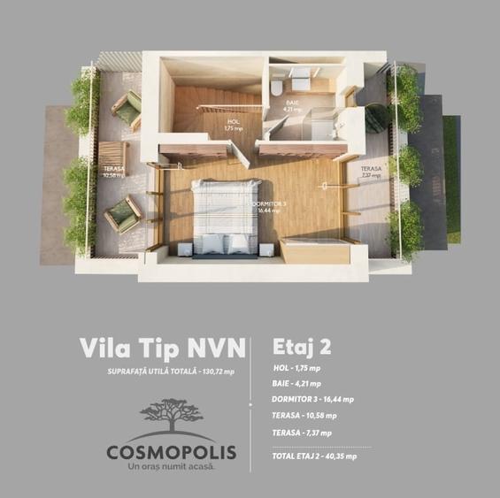 Duplex cu 4 camere cu Teren 250 Mp în Ștefăneștii de Jos