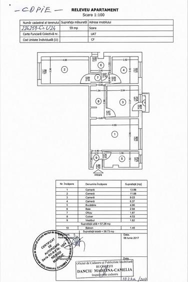 Apartament cu 4 camere semidecomandat în Ferentari