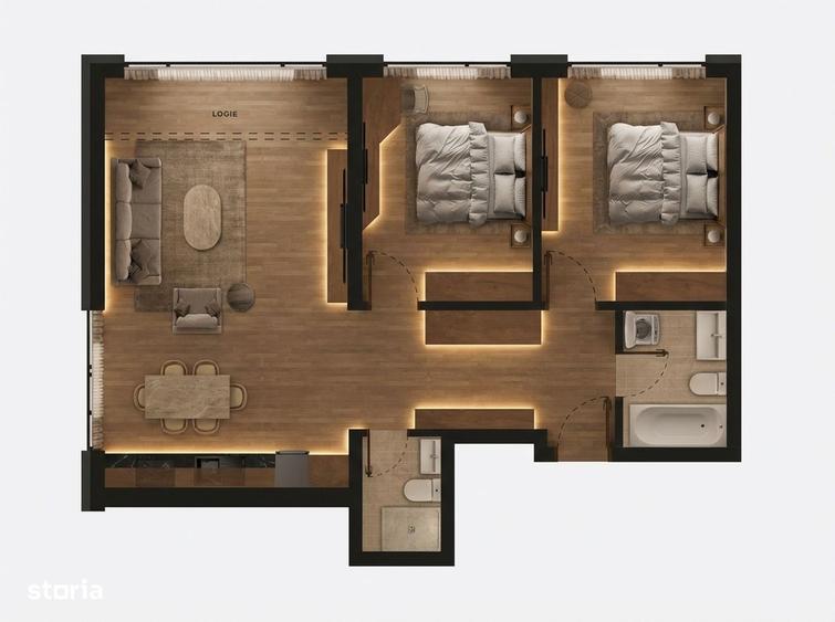 Apartament cu 3 camere în Militari