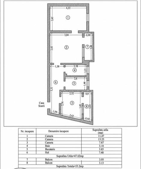 Tomis Nord - 3 camere, langa Univ. Ovidius , etaj 1. Comision 0% - 3