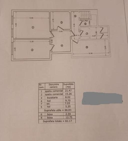 Zona Romana Amzei Demisol 82 mp fost Club curte - 1
