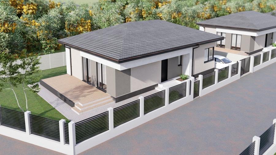 OFERTA Vile individuale parter, 4 camere, teren 410 mp, 125.000 EURO- Clinceni! - 1