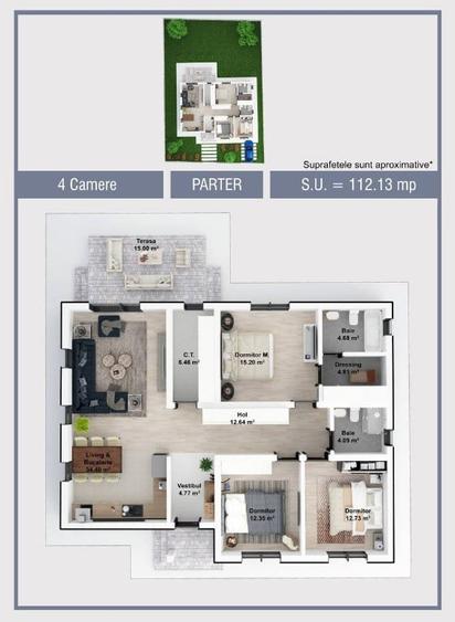 ULTIMELE CASE 4 camere ,510 mp curte, 115 mpu,Balotesti, TVA inclus - 11