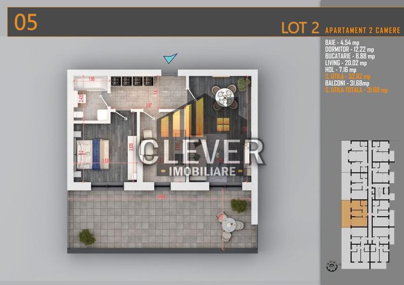 Apartament 2 Camere cu terasa de 33 mp și Comision 0%, Pallady - 2