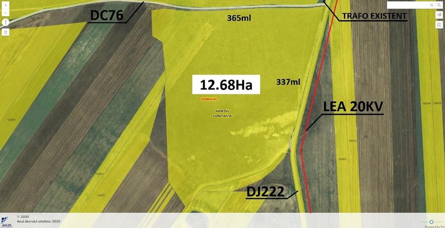 Vanzare/Parteneriat - Teren fotovoltaice 12.68 Ha linie 20kV - Gradina/Ramnicu - 2