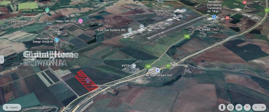 Teren 25000 MP | TG. MURES-SANPAUL | INTRAVILAN | 98 m acces DN 15 | A3 la 5 km - 6