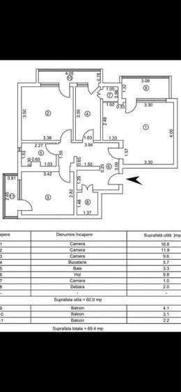 Apartament 3 camere m19 et4/10 - 7