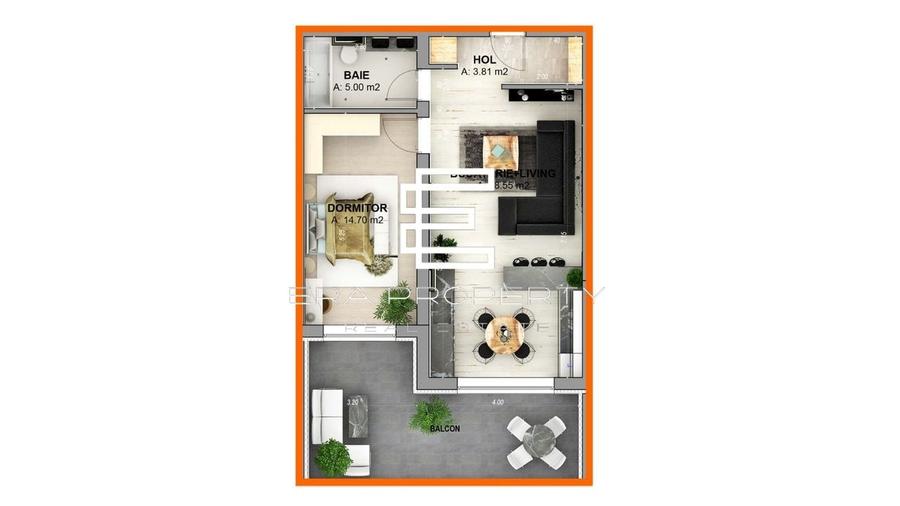 Apartament 2 camere - etaj 1- terasa 18 mp - zona Aeroport Sibiu - 11