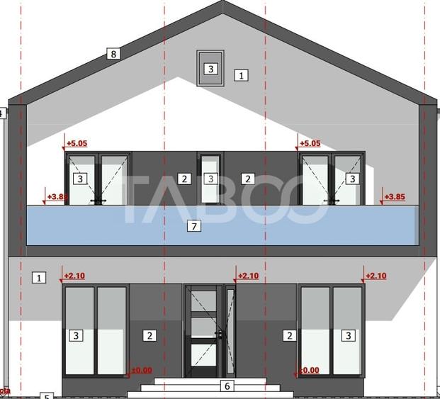 Casa 4 camere si 3 bai de vanzare 117mp teren 254mp Turnisor Sibiu - 1