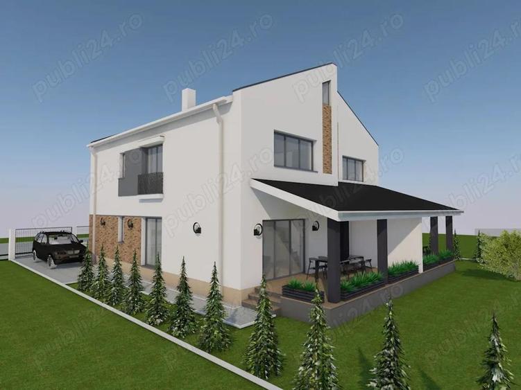 2 locuinte individuale, P+E, 5 camere, 3 bai, 115 mp utili + terasa acoperita 20 mp - 5