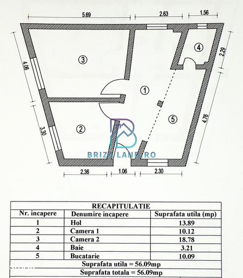 Apartament cu 2 camere decomandat în Bucureștii Noi