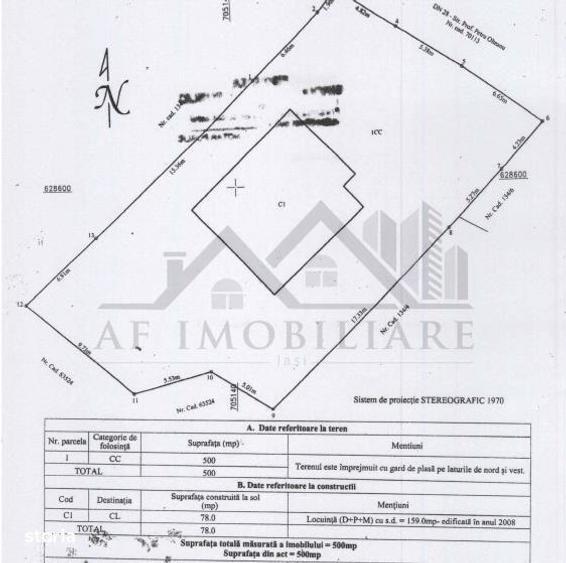 Tomesti str Principala Vila D+P+M SD=159mp la rosu Teren 638mp - 3