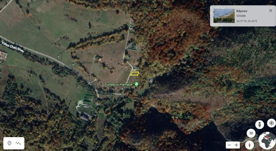 Vanzare 1266 mp teren superb Cheile Rasnoavei la munte langa padure si pensiuni - 3