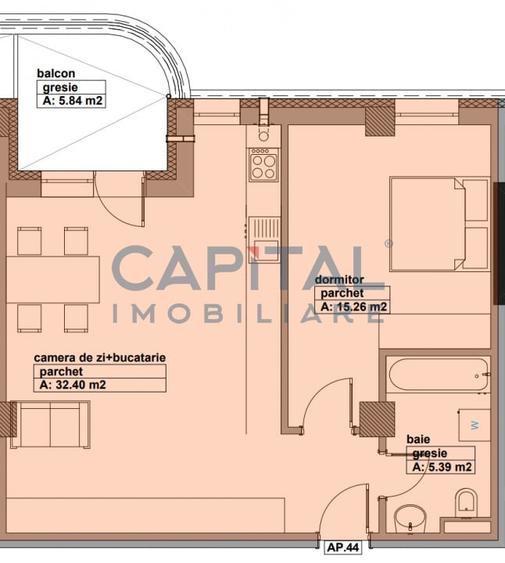 Apartament de vanzare, 2 camere, lift, bloc nou, comision 0% - 2