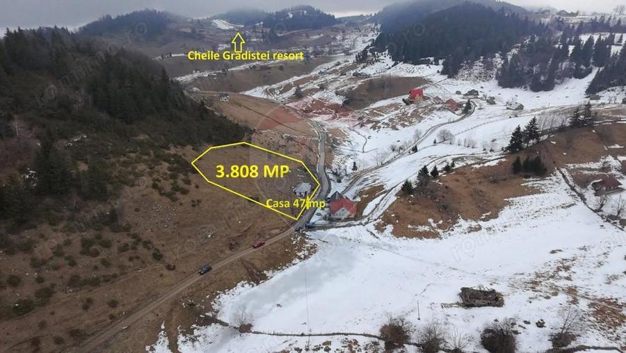 Teren 3808mp+Casa Fundata, Bra?ov - Cheile Gradi?tei - Drum asfaltat - 2