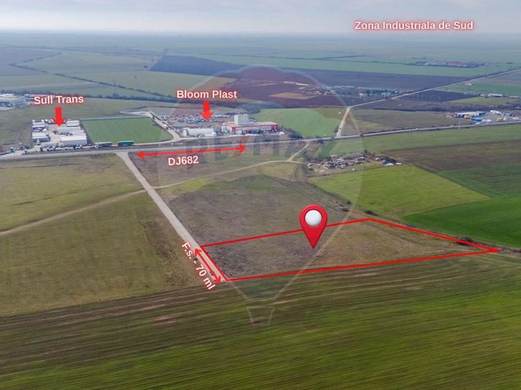 Teren intravilan 10.000 mp în Zona Industrială Sud Arad - 2