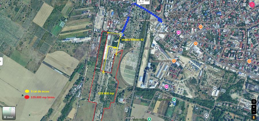 Teren intravilan 129.600 mp in Focsani, strada Milcov -Valcele Remat - 5