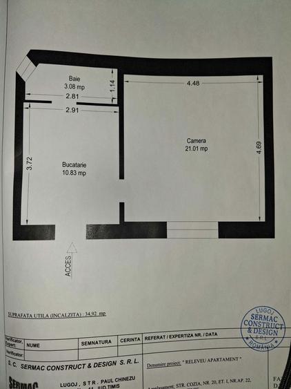 Proprietar, vand apartament cu 1 camera, acte la zi, zona Elisabetin - 6