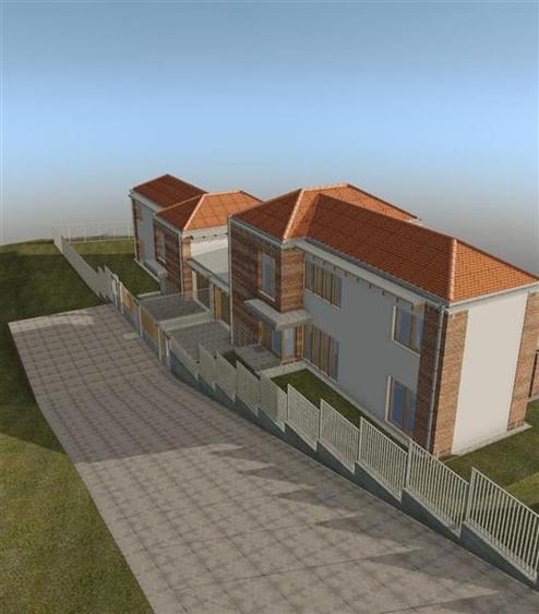 Vanzare teren cu autorizatie casa alipita tip duplex Feleacu zona Valea Capriori - 2