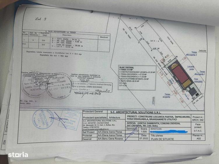 Vand 2 loturi teren de casa cu proiect zona loc Crevedia - 3