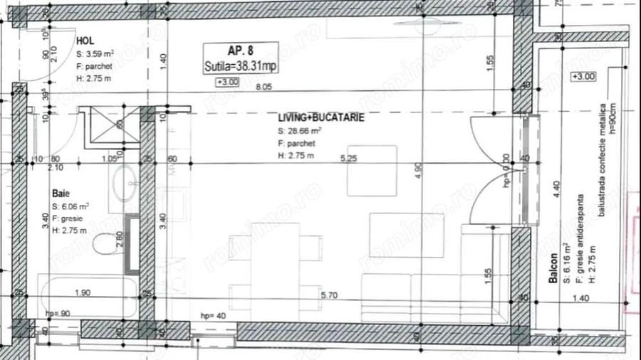 Apartament cu 1 camera, 38 mp, zona Braytim - 1