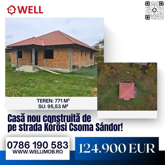 Casă nou construită de vânzare în Covasna, pe strada Kőrösi Csoma Sándor! - 1